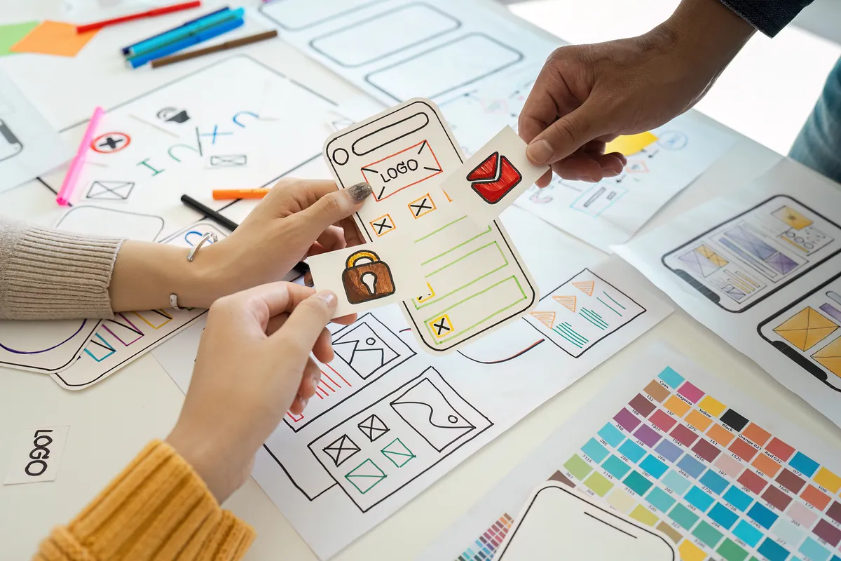 Mobile app wireframes